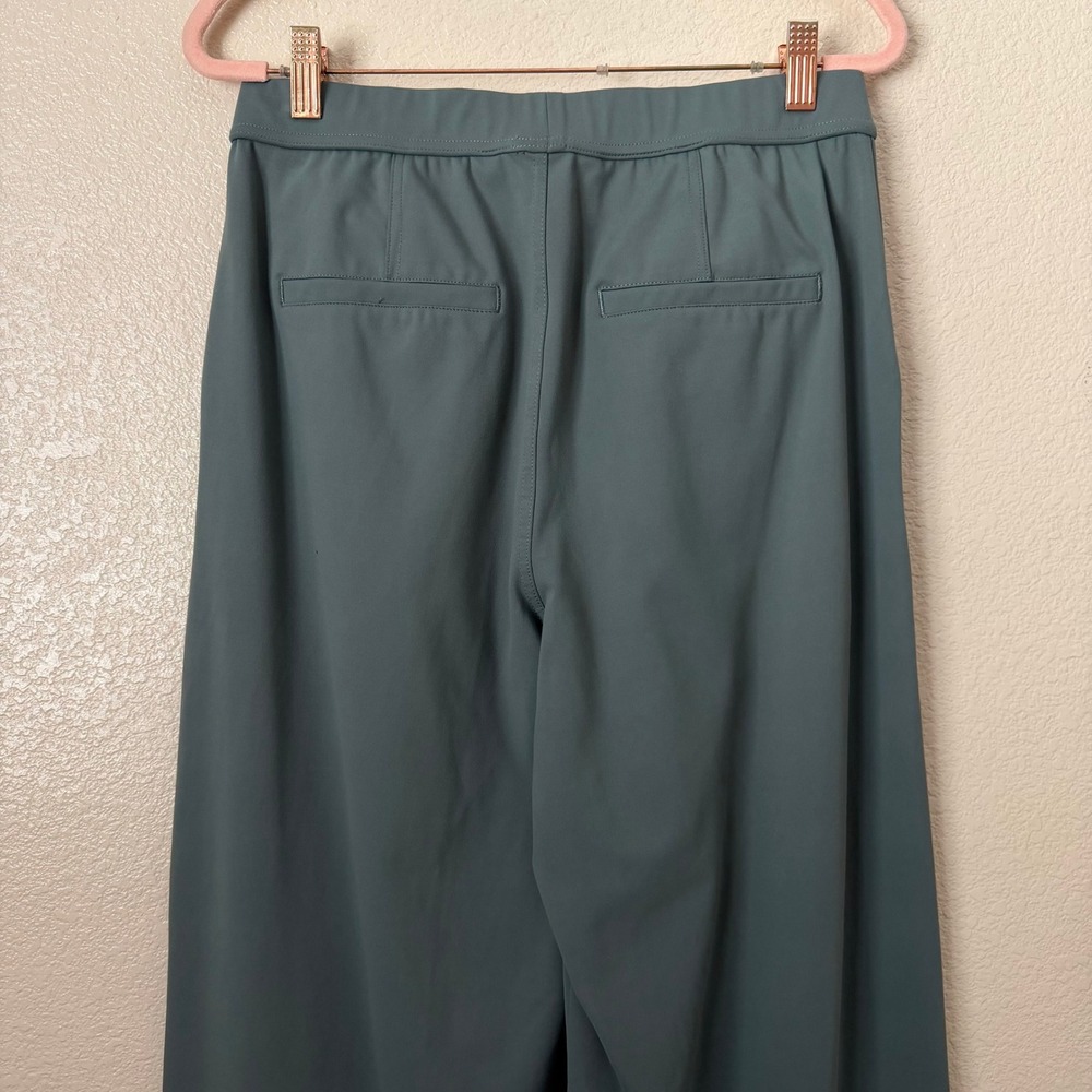 Halara Pants Medium Tall Sage Green High Waisted Pleated Wide Leg Day Stretch - Picture 6 of 9